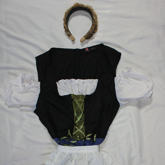 Kancy Kole Size 2XL Halloween Costume Dirndl Dress Oktoberfest W/Headband - Picture 4 of 16